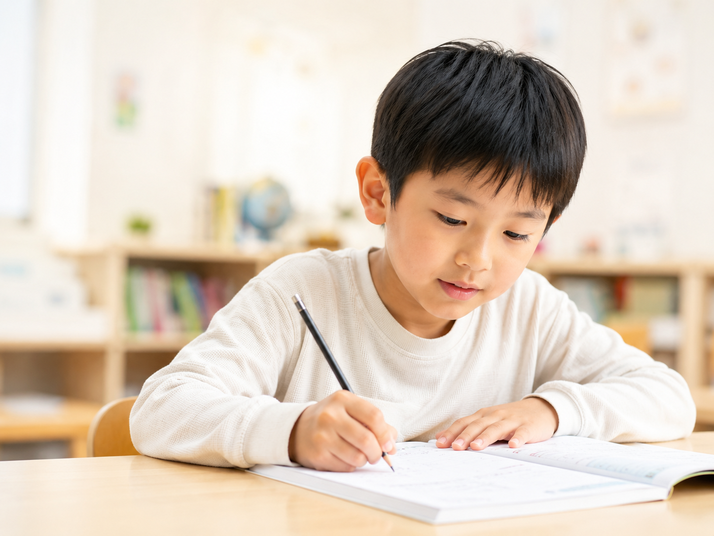 先取り学習に取り組む子ども