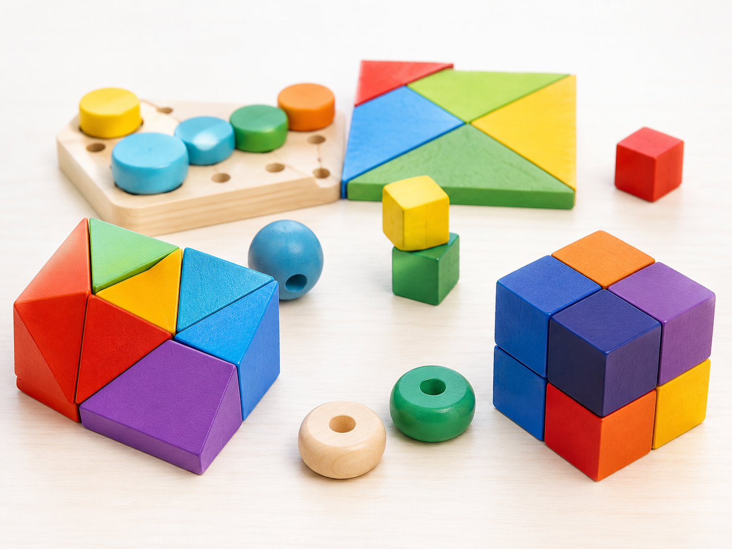 立体パズルとブロック教材