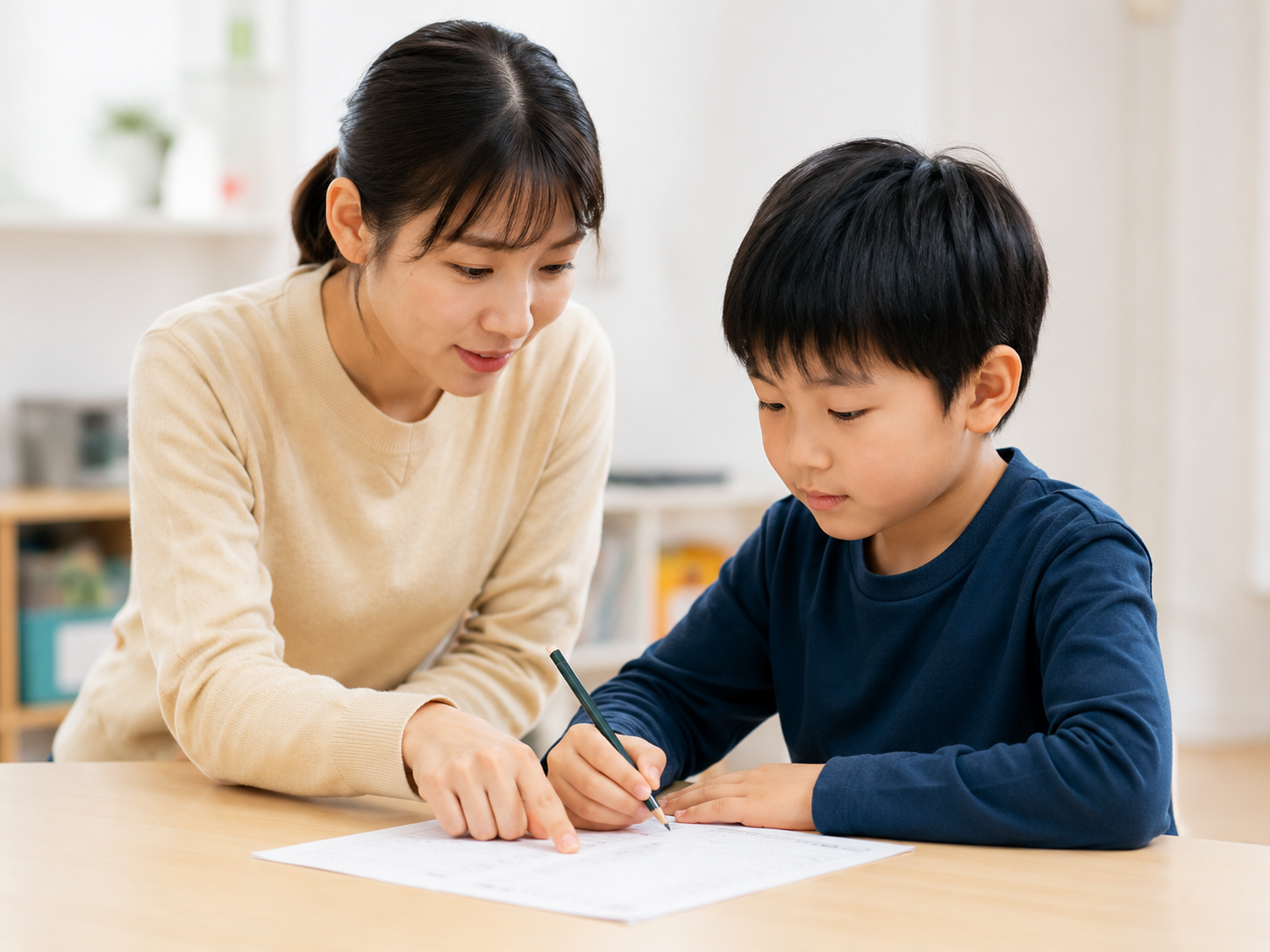 先生がヒントを出して支える授業