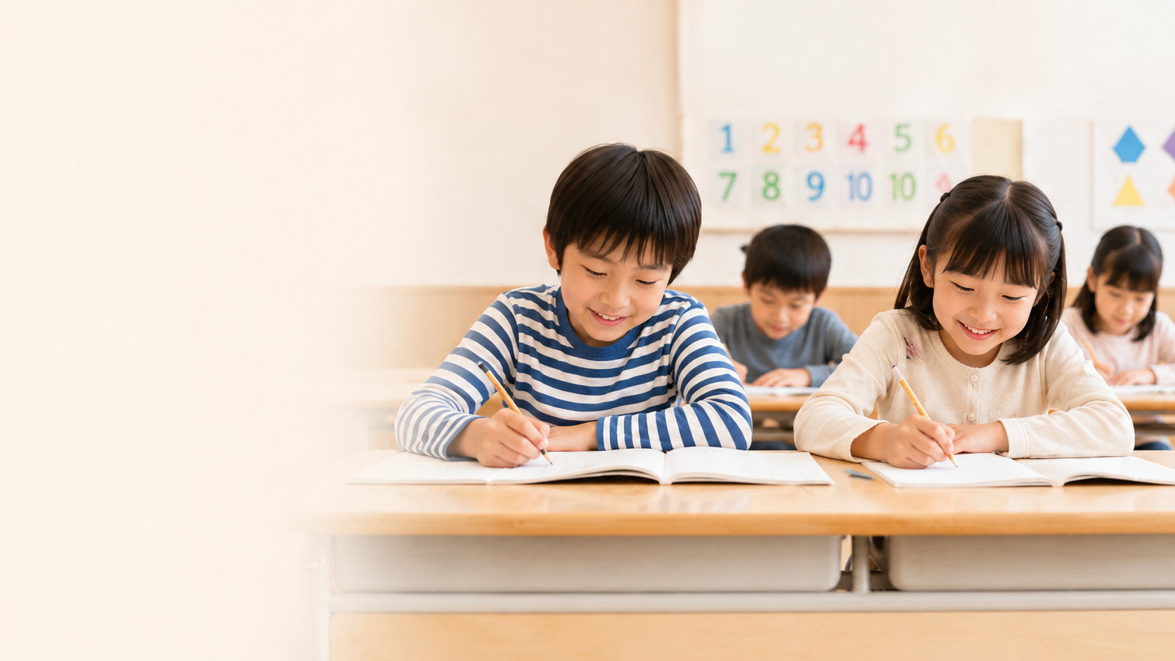 教室で学習する子どもたち